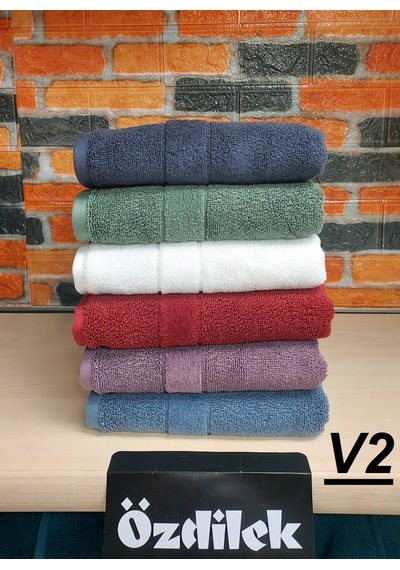 Özdilek Svv Border -6 Lı- Kalın & Yumuşak El Yüz Havlusu 40x76 - V2 Yeşil