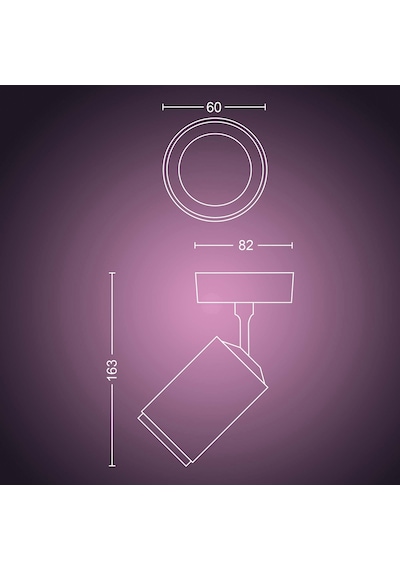 Philips Hue WCA Fugato Akıllı Led Spot Lamba 1x5.7W (Siyah)