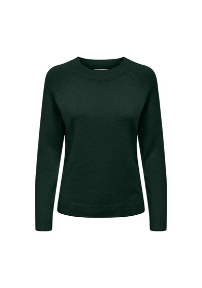 Only Onlrica Regular Fit Bisiklet Yaka Kazak Kadın Kazak 15204279 Koyu Yeşil