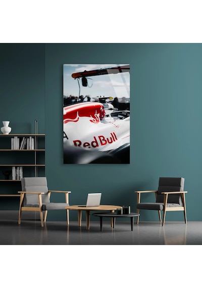 Red Bull Yarış Aracı F1 Cam Tablo Formula 1 Duvar Dekor Deg0793