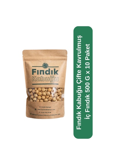 Fındık Kabuğu Çifte Kavrulmuş İç Fındık 500 G X 10 Paket 500  G