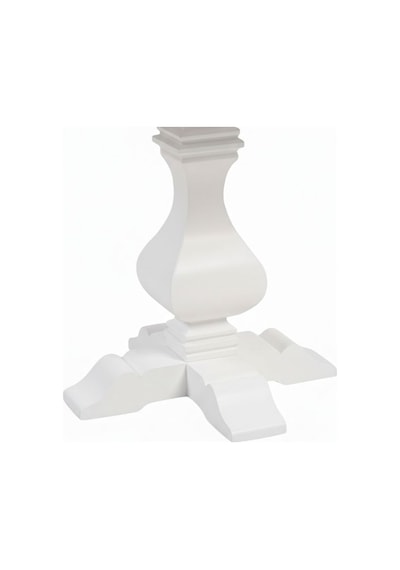 Orleans Fransız Still Yuvarlak Ahşap Yemek Masası 90x90 Beyaz