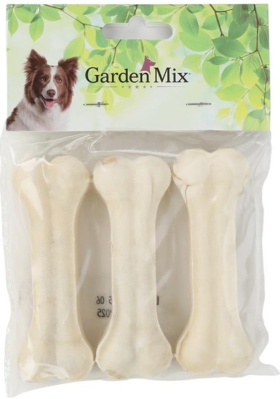 Gardenmix Press Sütlü Deri Köpek Çiğneme Kemiği 10 Cm 3 Adet