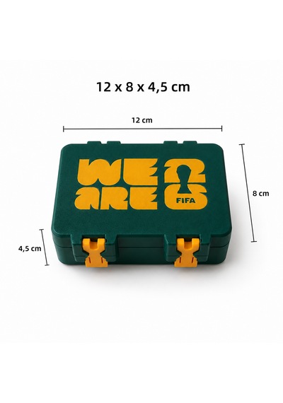 Fıfa Temalı Sticker Saklama Kutusu 12x8x4,5 Cm 3d Baskı Dekoratif Organizer Kutu