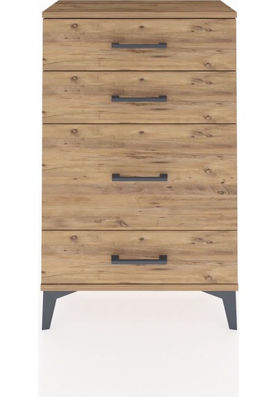 Arges Komodin 4 Çekmeceli 60x30x96 Çam-çam Çam