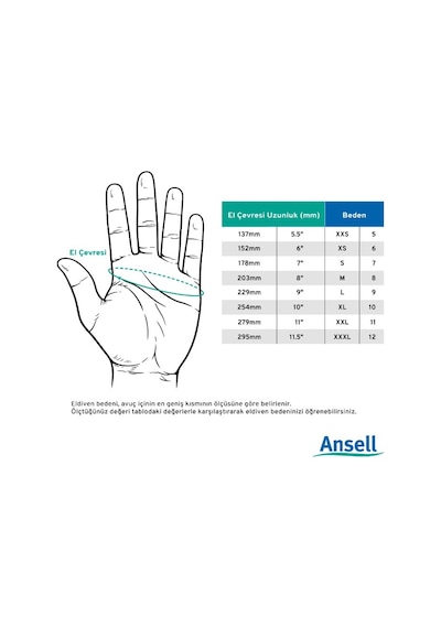 Ansell 48-711 Edge Kesilmeye Dayanıklı İş Eldiveni