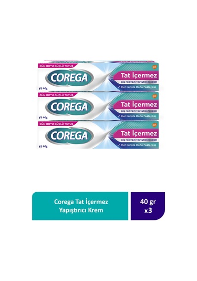 Tat İçermez Diş Protezi Yapıştırıcı Krem 40g 3 Adet