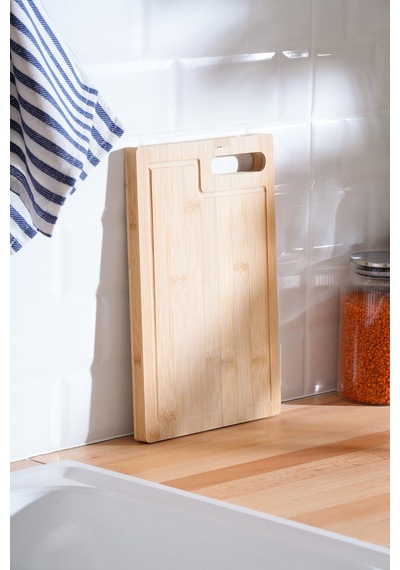 Acar Bambu Kesme Tahtası - 30 Cm Krem