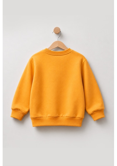 Overdo Kids Erkek Çocuk Kamuflaj Desenli Uzun Kol Sweatshirt Hardal