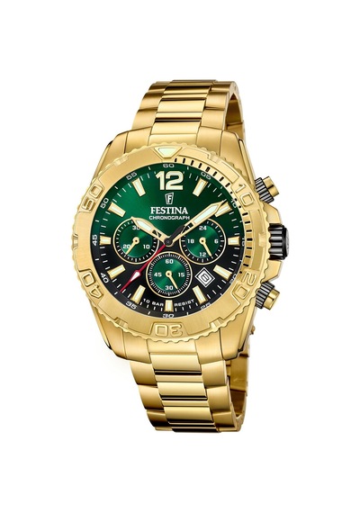 Festına F20684/3 Tımeless Chronograph Erkek Kol Saati Altın