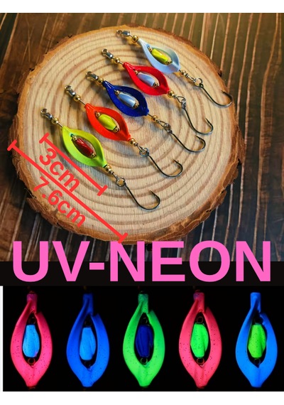Ea genset Uv Neon Döner Kaşık Seti 3.5 Gr 5 Li Paket Model: Eadksb