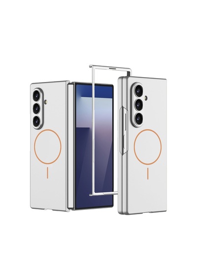 Lexroo Samsung Galaxy Uyumlu Z Fold 7 Wireless Şarj Özellikli Kıpta Mag Safe İnce Kılıf - Siyah