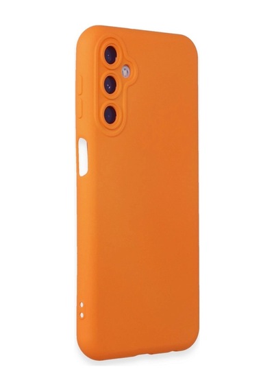 Samsung Galaxy Uyumlu M14 5g Kılıf Nano İçi Kadife Silikon - Turuncu İtdark35290