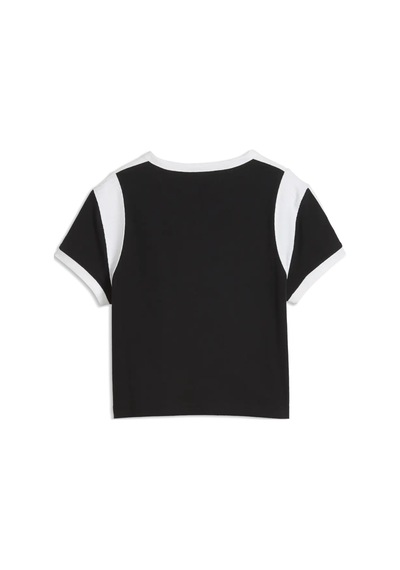 Puma Graphic Ringer Baby Tee Siyah Kadın T-shirt