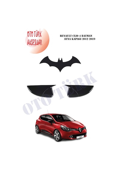 Renault Clio 4 Yarasa Batman Ayna Kapağı 2012 2019 Piano Black