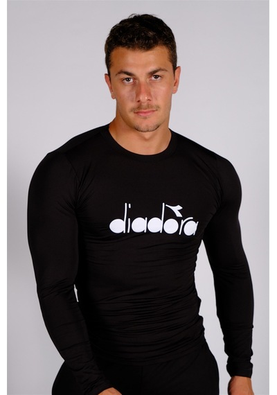 Diadora Soloben - Erkek Siyah Uzun Kollu Spor T-Shirt - Tsrt-Zn1