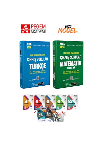 2026 Kpss Gygk Pegem Türkçe Matematik Konu Konu Çıkmış Sorular Seti + 7li Deneme Seti