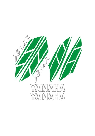 Yamaha Xmax Sticker Set Yeşil 001
