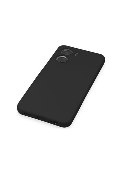 Vivo Y16 Uyumlu Kılıf Nano İçi Kadife Silikon - Siyah