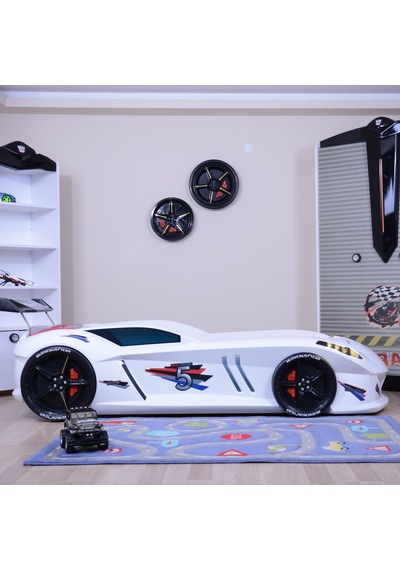 Arabalı Yatak, Jaguar Rüzgarlıklı Full Ledli Arabalı Yatak - Beyaz 1 Adet Comfort Yatak Arabalı Yatak, Jaguar Rüzgarlıklı Full Ledli Arabalı Yatak - Beyaz 1 Adet Comfort Yatak