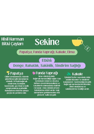 3'lü Set Sakinlik Çayı Hisli Harman Sekine 3 18 Adet