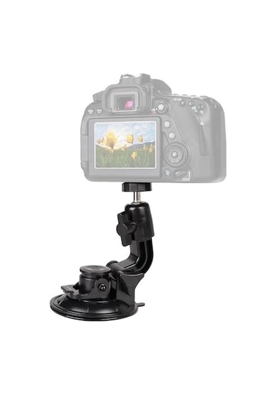 Ayrex Coverzone Vantuzlu Kamera Ve Telefon Tutucu Aparat 1/4 Vida Uyumlu Çok Açılı Ayarlanabilir Tripod Bağlant