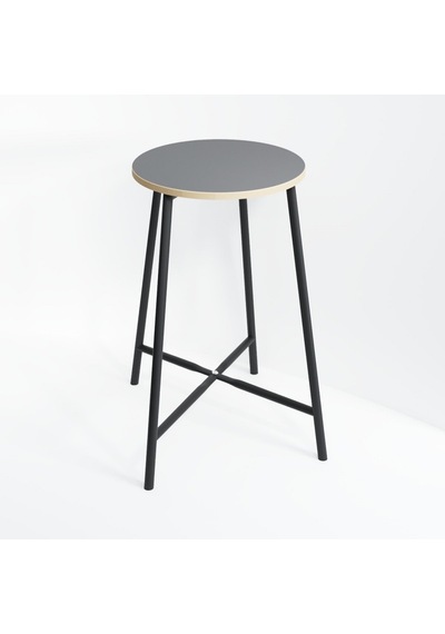 Oval 2 Kişilik Yemek Masası Bar Masası Mutfak Füme 1528