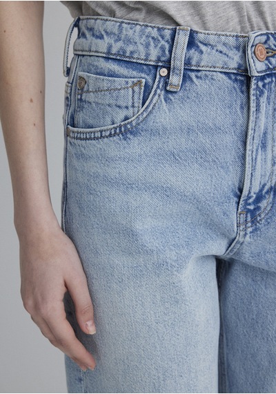 Mavi - Barcelona Kolej Vintage Açık Mavi Jean Pantolon 101047-89198 Açık Mavi
