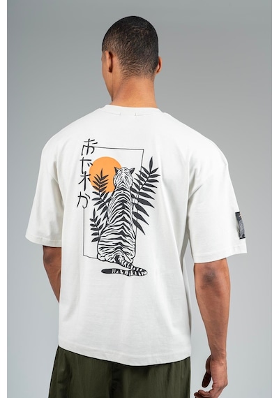 Maraton Sportswear Oversize Erkek Bisiklet Yaka Kısa Kol Basic Gümüş Gri T-shirt 23243-gümüş Gri