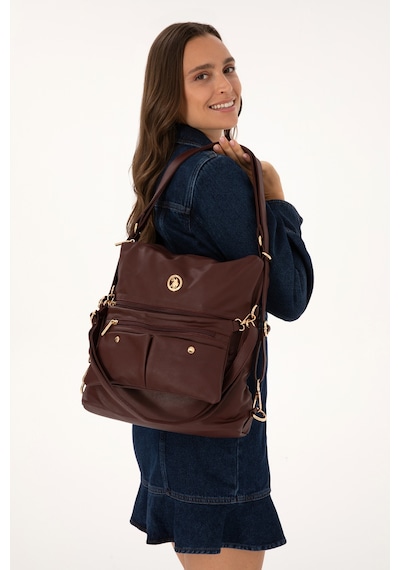 U.S. Polo Assn. Kadın Bordo Yumuşak Sırt Ve Kol Çantası 50317804-VR014