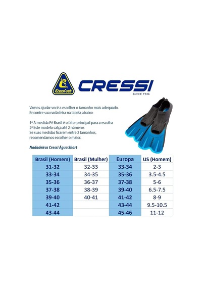 Cressi Agua Short Yüzücü Paleti Mavi Siyah 43-44 Siyah