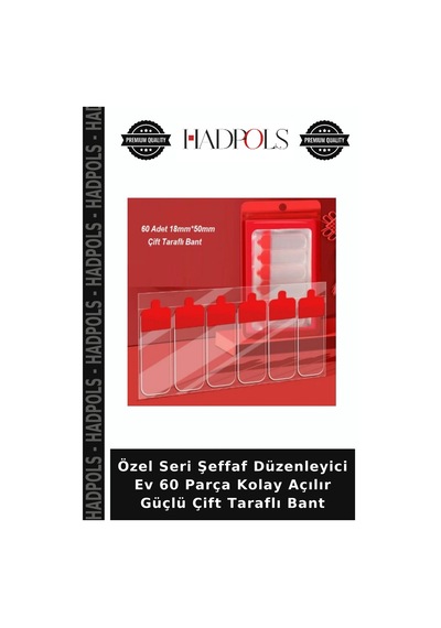 Özel Seri Şeffaf Düzenleyici Ev 60 Parça Kolay Açılır Güçlü Çift Taraflı Bant