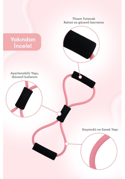 Esnek Direnç Bandı A'pieu Flexible Stretch Band Pembe