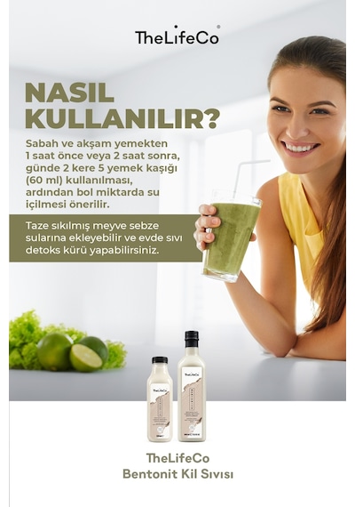 Thelifeco Bentonit Kili Sıvı Takviye Edici Gıda 500 ML