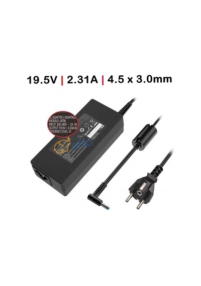 Hp 19.5v 2.31a / 4.5 3.0mm Notebook Adaptör 45w Mavi Uc / Rna-hc14