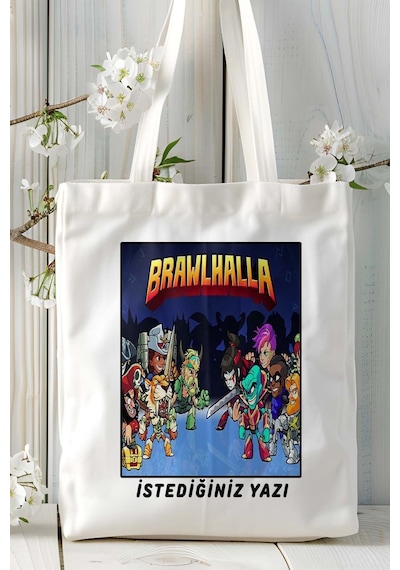 Art Hediye Brawlhalla Oyun Baskılı Omuz Çanta Kişiye Özel Model 4 Çok Renkli