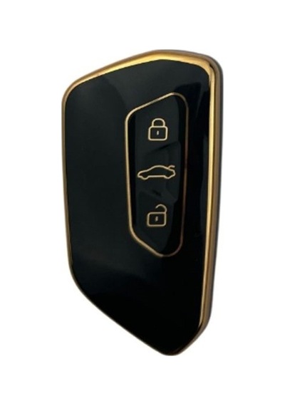 Siyah - Gold Metalize Anahtar Kabı Golf 8,5 Uyumlu