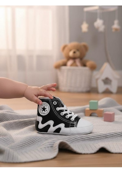 Erkek Bebek Spor Ayakkabı Görünümlü Patik-16271 Siyah