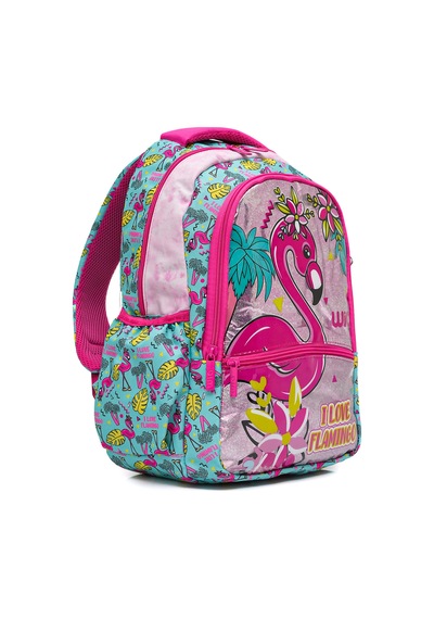 Palm Flamingo Kız Çocuk Okul Seti Turkuaz