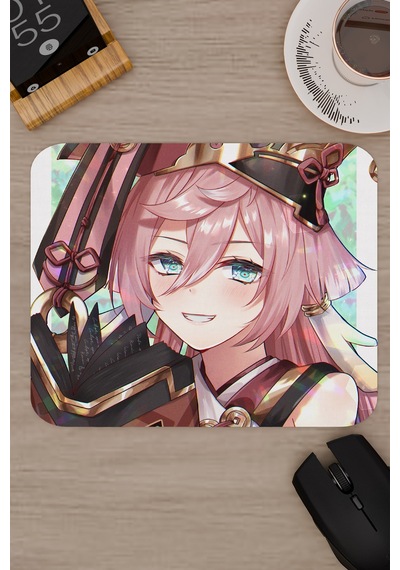 Yanfei Genshin Impact Anime Oyuncu V4 - 22x18 Gaming Mouse Pad Fare Altlığı