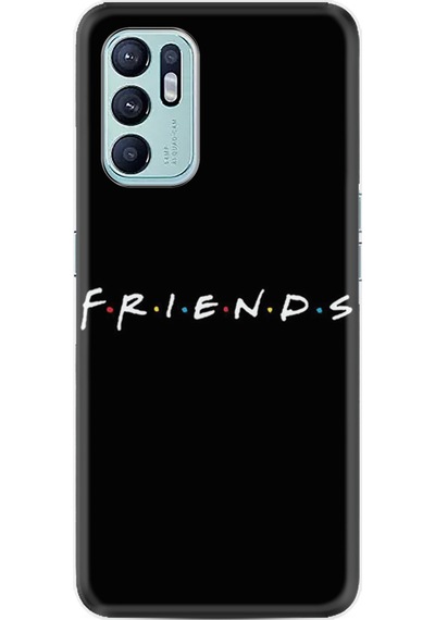 Oppo Reno 6 Kılıf Resimli Desenli Baskılı Silikon Friends 1410