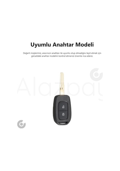 Renault Clio Megane Scenic Twingo Laguna Dacia Duster Dokker Logan Tpu Anahtar Kılıfı Syh Gümüş
