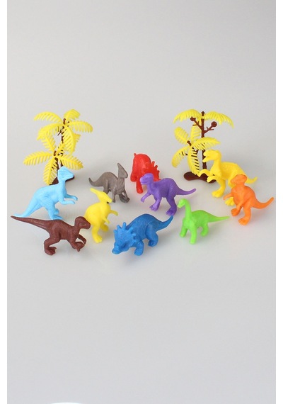 Toy Play 12 Parça Renkli Mini Dinozor Figür Seti 4-6 Cm Sku683