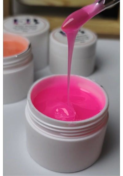 50ml Protez Tırnak Jeli Builder Gel - Mükemmel French Ve Açık Renkler İçin Neon Pembe