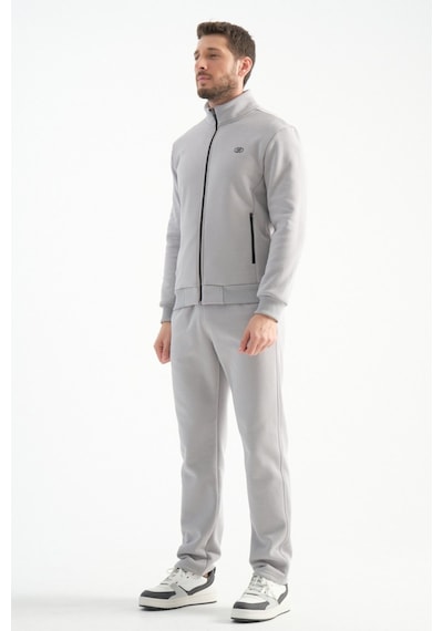 Shooter Sportswear Shooter Erkek Kışlık Eşofman Takımı Thermosoft Teknolojisi Içi Kuzu Görünümlü Regular Kalıp Açık Gri