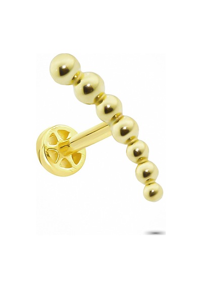 Glorria Altın Toplu Tragus Piercing Çok Renkli