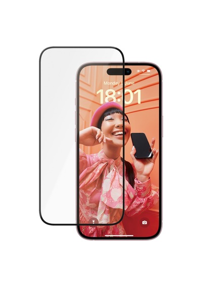 Panzerglass Apple Uyumlu iPhone 15 Ultra-wide Fit Tam Koruma Çerçeve Aparatlı Seramik Ekran Koruyucu