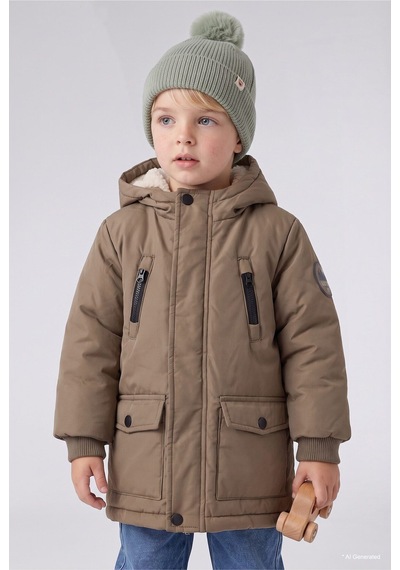 Defacto Dokuma Etiketli Triko Bere Erkek Bebek Y6262a226wngn270 Yeşil-gn270