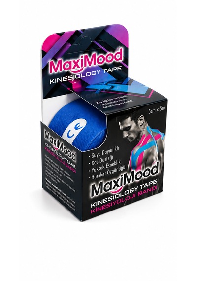 Maximood Kinesiyoloji Bandı 5cm X 5m - Mavi