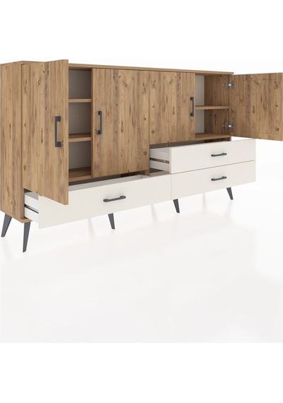 Arges Konsol 5 Raflı 3 Çekmeceli 4 Kapaklı 176x30x99 Çam-çam/ayta Çam-çam/aytaşı Arges Konsol 5 Raflı 3 Çekmeceli 4 Kapaklı 176x30x99 Çam-çam/ayta Çam-çam/aytaşı
